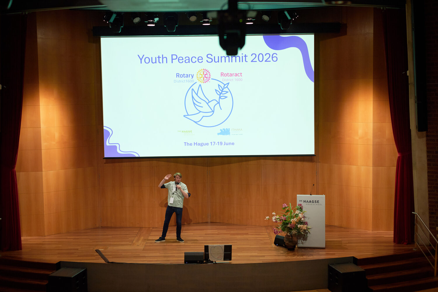 Youth Peace Summit 2026 auditorium stage
